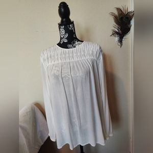 J.Jill peasant soft off white blouse (Large) 🤍🤍
